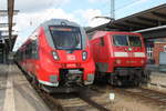 am 22.09.2017 staunte der Fotograf nicht schlecht als pltzlich 2x RE 1 im Rostocker Hbf stand.