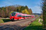 442 728 als S3 39364 von Neumarkt (Oberpf) nach Nürnberg Hbf bei Postbauer-Heng, 16.04.2019