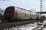 Dieser TALENT2 (442 112) ist hier auf der Main-Weser-Bahn in Richtung Marburg(Lahn) (sorry, ZZA konnte ich nicht entziffern) fahrend am 14.02.2021 in Fronhausen von mir fotografiert worden.