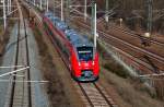 berraschung! 442 703 fhrt am 03.03.10 durch Holzweissig Richtung Leipzig.