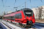 442 721-7 als Probefahrt von Rostock Hbf nach Gstrow kurz vor der Abfahrt im Rostocker Hbf.30.01.2012