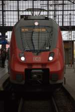 442 616 ist als RE 50 in Leipzig Hbf einglaufen.13.10.2013 10:55 Uhr.