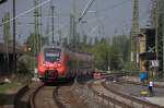 442 311 als RE Saxonia bei der Einfahrt in Coswig.