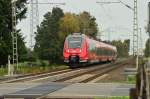 Als Leerfahrt nach Aachen ist hier der 442 761 bei Herrather Linde zu sehen.