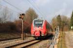 442 106 DB Regio bei Seehof am 08.03.2016.