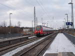 Ein bissl geschneit hatte es als der 442 355,am 05.Januar 2017,Bergen/Rügen erreichte.