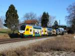 Der ET 445 102 als M nach München am 27.12.2013 unterwegs bei Übersee.