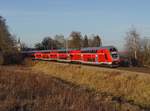 Der 445 097 als RE nach München am 28.12.2018 unterwegs bei Fahlenbach.