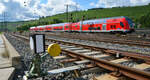 445 045 des Main-Spessart-Express von Frankfurt/Main kommend erreicht seinen Zielbahnhof Würzburg.