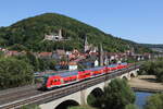 445 057 bei der Ausfahrt aus Gemünden am 8.