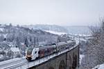 462 004 als RRX RE11 nach Düsseldorf auf dem Bekeviadukt (09.01.2021) 