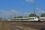 Siemens Mireo 463 514-0 verlässt den badischen Bahnhof.