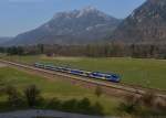 430 012 als M nach Kufstein am 11.03.2014 bei Brannenburg.