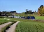 Ein Meridian Flirt als M nach Salzburg am 02.11.2014 unterwegs bei Axdorf.