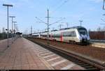 1442 167 und 1442 662 (Bombardier Talent 2) von DB Regio Südost als umgeleiteter RE 16111 (RE13) von Magdeburg Hbf nach Leipzig Hbf durchfährt den Hp Leipzig Messe auf der Neubaustrecke