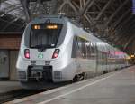 1442 200-0 als RE 26019 von Halle(Saale)Hbf nach Leipzig Hbf kurz nach der Ankunft im Leipziger Hbf.23.11.2013