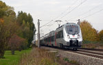 Am 23.10.16 rollte 1442 174 zusammen mit einem weiteren dreiteiligen Talent als RE 13 von Magdeburg kommend durch Greppin Richtung Bitterfeld.