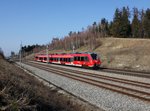 Der 2442 244 am 18.03.2016 unterwegs bei Unterweilbach.