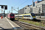 1116 097-7 (Siemens ES64U2) ÖBB als IC 189 (Linie 87) nach Zürich HB (CH) steht im Startbahnhof Stuttgart Hbf (D) abweichend auf Gleis 5.