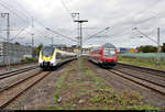 8442 306 und 8442 803 (Bombardier Talent 2) der Abellio Rail Baden-Württemberg GmbH als RB 19514 (RB17a) von Stuttgart Hbf nach Pforzheim Hbf bzw.