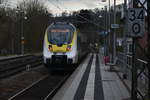 Nachschuß auf den 8442 605 von Abellio bei der Durchfahrt in Neckargerach.