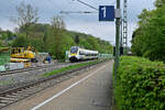 Einfahrt eines RB 18 in Untergriesheim am Nachmittag des 30.4.2022 auf seinem Weg nach Osterburken. 