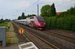 Thalys aus Essen kommend auf dem Weg nach Paris, hier ist der 4322 in Angermund zu sehen.