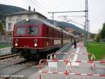 Historischer ET 25 im Bahnhof Bad Wildbad.