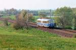 Der „gläserne Zug“ am 1.5.89 nördlich von Uffenheim auf dem Weg Richtung Ansbach.