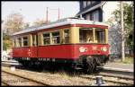 Ohne Pantograph stand ET 479201 am 9.10.1992 im Bahnhof Lichtenhain.