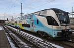 4110 612-7 verlässt am 08.02.2021 als IC2178 von Dresden Hauptbahnhof nach Warnemünde den Rostocker Hauptbahnhof.