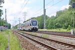 4112 als IC von Warnemünde nach Chemnitz Hbf auf den südlichen Berliner Ring bei Diedersdorf am  23. Mai 2024.