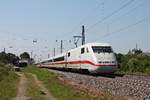 Am Morgen des 25.05.2019 fuhr 401 557-4  Landshut  über die Rheintalbahn durch den Bahnhof von Heiterhseim, als dieser von Basel SBB in Richtung Norddeutschland unterwegs war.