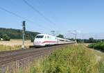 50 Jahre ICE 401 586-3 ist am 21.07.2021 bei Kerzell in Richtung Frankfurt/M.