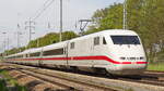 401 085-6  Freilassing  als ICE 279 (Berlin Ostbahnhof - Basel SBB) am 11. Mai 2023.