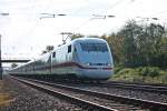 Am 19.10.2014 eilte 401 581-4  Interlaken  durch die Gleisanlagen von Orschweier in Richtung Offenburg.