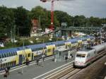 Metronom nach Bremen und ICE nach HH-Altona in Buchholz.