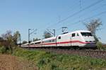 Nachschuss auf 401 583-0  Timmendorfer Strand , als dieser am 05.05.2016 bei Scherzingen auf der Rheintalbahn in Richtung Basel unterwegs war.