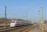 DB 401 xxx als ICE 691 von Berlin Hbf (tief) nach München Hbf, am 01.03.2018 in Neudietendorf.