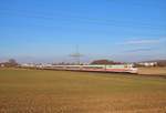 DB Fernverkehr ICE1 (401 xxx) am 18.11.18 auf der KBS630 bei Bad Vilbel Dortelweil 