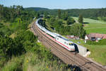 401 016  Pforzheim  als ICE 702 von München Hbf nach Berlin bei Gundelsheim, 28.06.2019