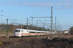 DB 401 066  Gelnhausen  als unbekannte Leistung Richtung Eisenach, am 16.01.2020 in Neudietendorf.