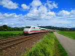 Am 10.8.2019 Fotografierte ich ein BR 401 auf der Remsbahn und zwar zwieschen Urbach bei Schorndorf und Plüderhausen 