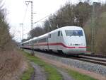 401 054 (FLENSBURG) als ICE 1103 Norddeich=Mole - Stuttgart in Rheine=Bentlage, 02.04.2022