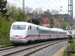 401 002 (JEVER) als ICE 1110  Stuttgart - Norddeich=Mole in Rheine, 15.04.2022