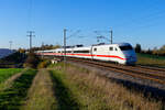 401 079 DB Fernverkehr als ICE 789 (Hamburg-Altona - München Hbf) bei Markt Bibart, 05.11.2020
