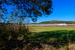 401 086 DB Fernverkehr  30 Jahre ICE  als ICE 787 (Hamburg-Altona - München Hbf) bei Oberdachstetten, 24.10.2021 