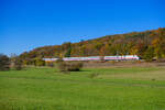 ICE 786 (München Hbf - Hamburg-Altona) bei Oberdachstetten, 24.10.2021