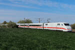 ICE 401 077 Rendsburg  am 20.4.2026 bei Vierkirchen. Schön den nochmal zu sehen.