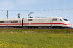 ICE 1  Bremen  401 076  auf der Rollbahn nach Osnabr�ck aus Bremen bei Bramstedt 28.4.26.